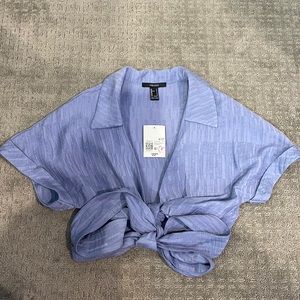 Cross over flowy crop top